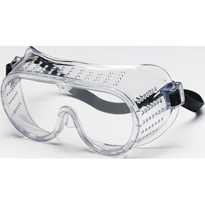 MCR Safety 2225R Perforated Goggles w/Rubber Strap,Clear AF