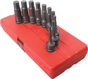 Sunex 2639 10 Pc. 1/2&#34; Metric Impact Hex Driver Set 