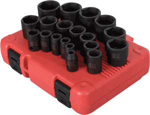 Sunex 2640 19 Pc. 1/2&#34; SAE Impact Socket Set