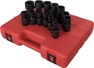 Sunex 2644 14 Pc. 1/2&#148; SAE Universal Impact Socket Set