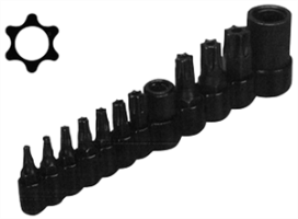 Lisle 26530 12 Pc.Master Tamper Resistant Torx® Bit Set