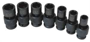 Sunex 2654 7 Pc. 1/2&#34; Universal SAE Impact Socket Set