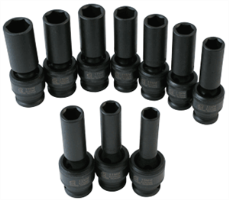 Sunex 2658 10 Pc. 1/2" Deep Universal Metric Impact Socket Set