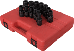 Sunex 2665 13 Pc. 1/2&#148; Metric Universal Impact Socket Set