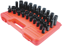 Sunex 2669 39 Pc. 1/2&#34; Standard/Deep Metric Impact Socket Set