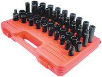 Sunex 2669 39 Pc. 1/2" Standard/Deep Metric Impact Socket Set