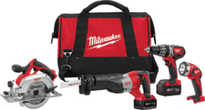 Milwaukee 2694-24 M18™L 18 Volt Cordless 4 Tool Combo Kit