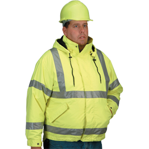 Jackson Safety 3009300 ANSI Class 3 All Weather Jacket,Lime, XL