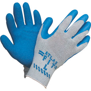 Sperian 300-XL Atlas Fit&reg; Blue Rubber Gloves, X-Large