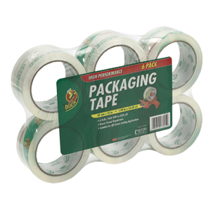 Duck Brand 307279 Heavy-Duty Clear Bulk Tape, 6/Pkg, 1.88&#34; x 54.6 yd