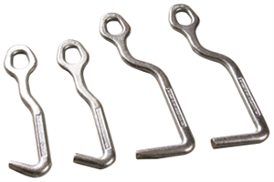 Mo-Clamp 3200 Sheet Metal Hooks, 4 Pc. Fixed Head