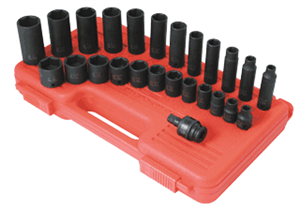 Sunex 3325 25 Pc. 3/8&#34; SAE Master Impact Socket Set