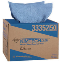 Kimberly Clark 33352 Kimtech Prep Kimtex Wipers, Brag Box, Blue, 180/Box