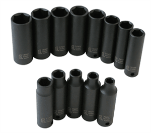 Sunex 3359 13 Pc. 3/8&#34; Deep Metric Socket Impact Set