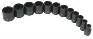 Sunex 3360 12 Pc. 3/8&#34; Standard SAE Socket Impact Set 