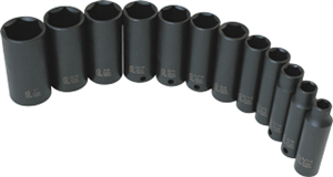 Sunex 3361 12 Pc. 3/8&#34; Deep SAE Impact Socket Set