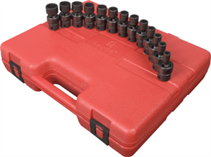 Sunex 3691 13 Pc. 3/8&#34; Metric Universal Impact Socket Set 