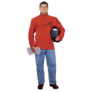 MCR Safety 38100XXL Leather Cape w/ Snap-On Bib, 2XL