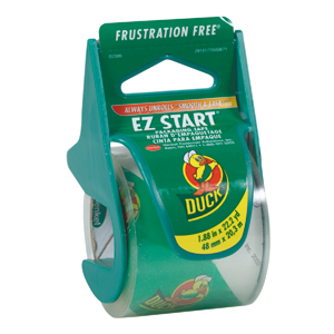 Duck Brand 393185 EZ Start Packaging Tape w/Dispenser, 1.88&#34; x 22.2 yd