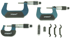 Central Tools 3M113 3 Pc. Swiss Style Micrometer Set Central Tools 3M113 3 Pc. Swiss Style Micrometer Set
