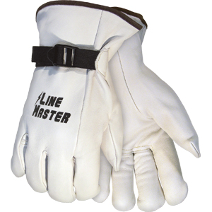 MCR Safety 40209 Line Master Goatskin Protectors w/ Nylon Strap,9,(Dz.)