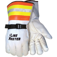 MCR Safety 40409 Line Master Hi-Vis Goatskin Protectors,Size 9,(Dz.)