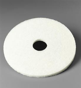 3M 4100 White Super Polish Pads, 12&#34;, 5/Case