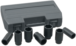 KD Tools 41650 7 Pc. 6 Point 1/2&#34; Dr. Metric Axle Nut Socket Set