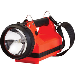 Streamlight 45301 FireBox&reg; Flashlight, Orange, AC/DC, SS,Mounting Rack, 8W