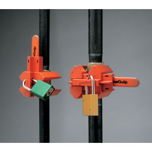 Brady 45345 2&#34; - 8&#34; Large Ball Valve Lockout, Red