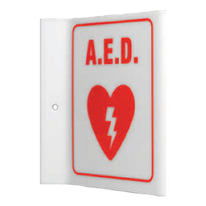 Brady 45452 Standard L Sign, &#34;A.E.D.&#34; 8&#34; x 8&#34;