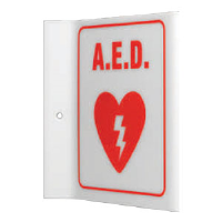 Brady 45452 Standard L Sign, "A.E.D." 8" x 8"