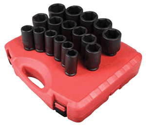 Sunex 4685 17 Pc. 3/4&#34; SAE Deep Impact Socket Set