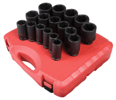 Sunex 4685 17 Pc. 3/4" SAE Deep Impact Socket Set