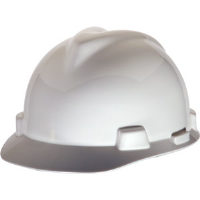 MSA 475358 V-Gard® Slotted Cap w/Fas-Trac®, White