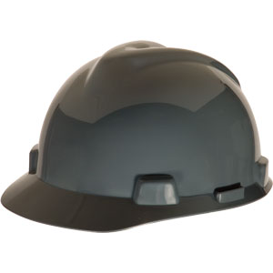 MSA 475364 V-Gard&reg; Slotted Cap w/Fas-Trac&reg;, Gray