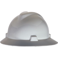 MSA 475369 V-Gard® Non-Slotted Hard Hat, w/Fas-Trac®, White
