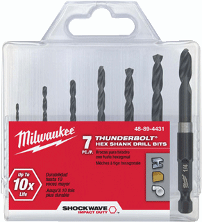 Milwaukee 48-89-4431 7 Pc. Shockwave™L Hex Drill Bit Set 