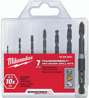 Milwaukee 48-89-4431 7 Pc. Shockwave™L Hex Drill Bit Set