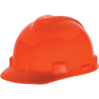 MSA 488146 V-Gard® Slotted Cap w/Fas-Trac®, Hi-Viz Orange