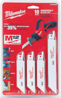 Milwaukee 49-22-0220 10 Pc. Hackzall Blade Set