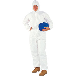 Kimberly Clark 49114 A20 Coveralls w/ Zip,Elastic Back/Wrists/Ankles/Hood, XL, 24/Cs.