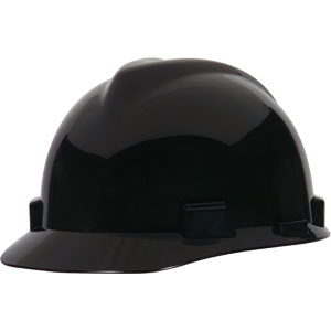 MSA 492559 V-Gard&reg; Slotted Caps w/Fas-Trac&reg;, Black