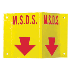 Brady 49419 &#34;MSDS&#34; Sign, 8&#34; x 14.5&#34; x 6&#34; , Acrylic