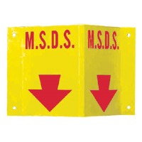 Brady 49419 "MSDS" Sign, 8" x 14.5" x 6" , Acrylic