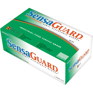 MCR Safety 5025L SensaGuard&#153; Powdered Vinyl Disposable Green Gloves,L