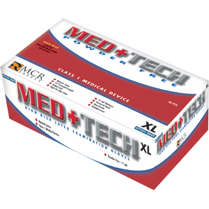 MCR Safety 5049S Med+Tech&#153; Powder Free, 11 mil, 10 Boxes/50 ea, S