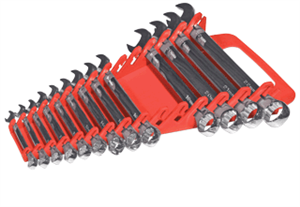 Ernst 5088 15 Tool Gripper Wrench Organizer, Red