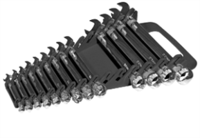 Ernst 5089 15 Tool Gripper Wrench Organizer, Black