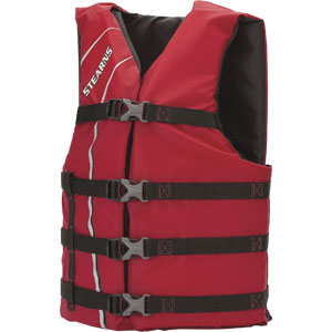 Stearns 5311OSRD Stearns Classic&#153; Life Preserver Vest, Adult, Red